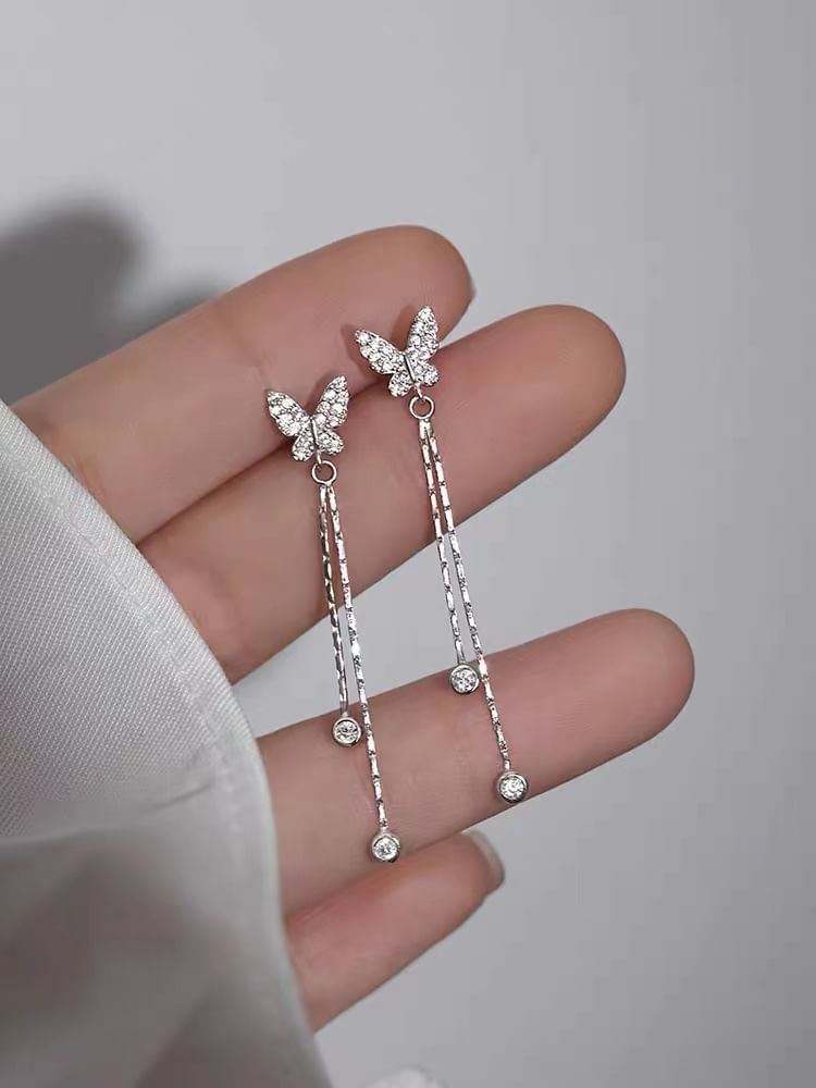 Butterfly Alloy Threader Earring SpreePicky