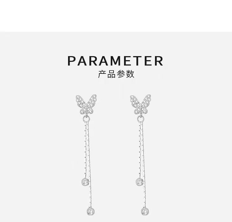 Butterfly Alloy Threader Earring SpreePicky