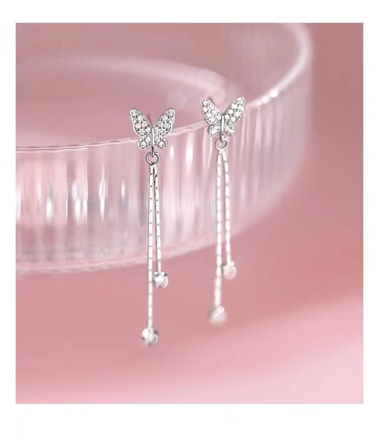 Butterfly Alloy Threader Earring SpreePicky