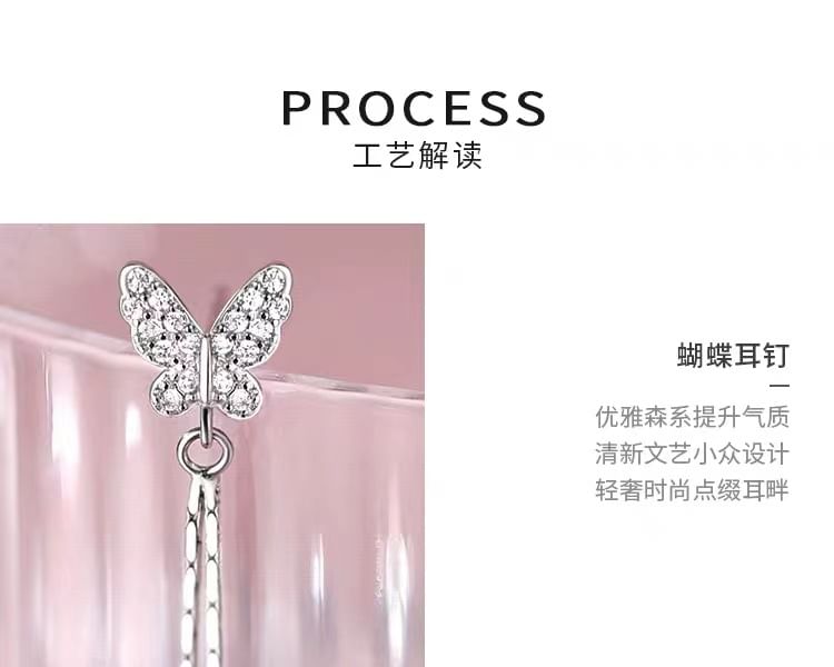 Butterfly Alloy Threader Earring SpreePicky