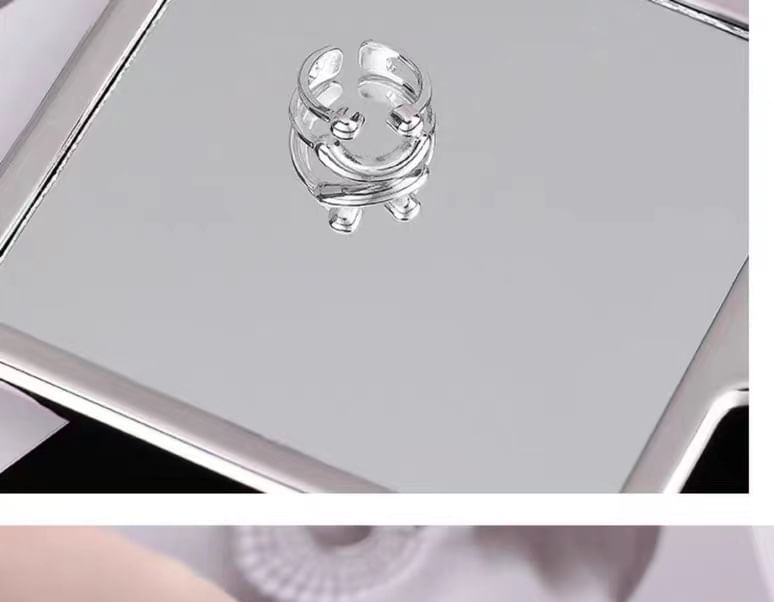 Smiley Layered Alloy Open Ring SpreePicky