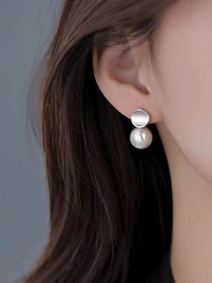 Faux Pearl Alloy Drop Earring SpreePicky