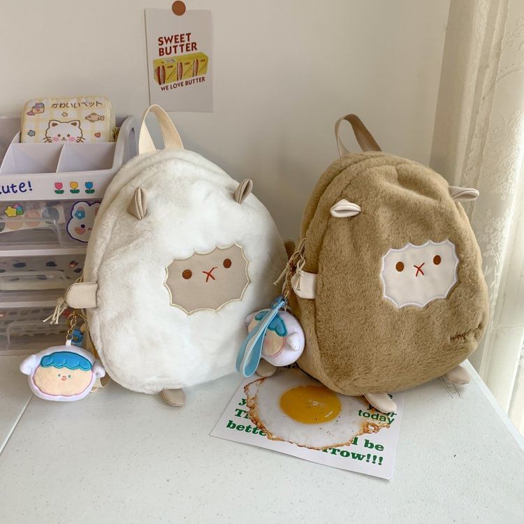 Sheep Fleece Backpack / Bag Charm / Set SpreePicky