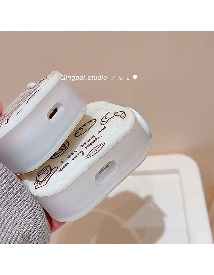 Bread Bear  / Flower Wrist Band -  Airpods / Pro Earphone Case Skin SpreePicky