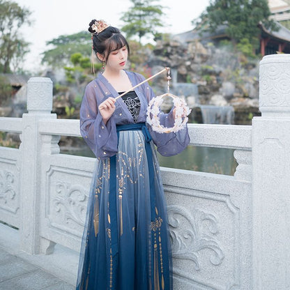 Patterned Print Hanfu Costume Set SpreePicky