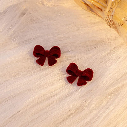 Flocking Bow / Butterfly Stud Earring SpreePicky