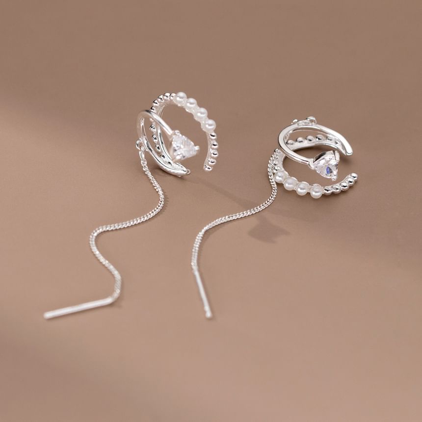 Rhinestone Swirl Ear Cuff SpreePicky