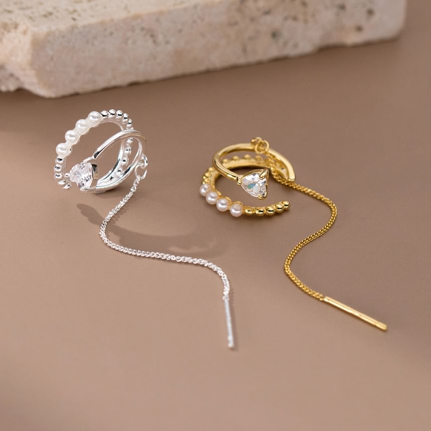 Rhinestone Swirl Ear Cuff SpreePicky