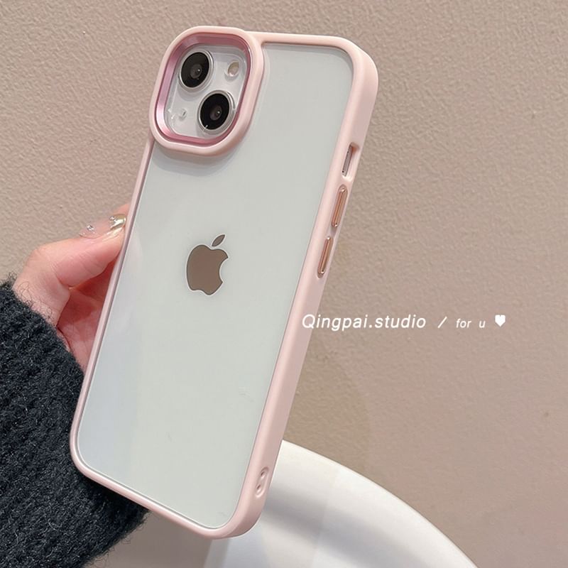 Plain Transparent Back Phone Case - iPhone 15 Pro Max / 15 Pro / 15 Plus / 15 / 14 Pro Max / 14 Pro / 14 Plus / 14 / 13 Pro Max / 13 Pro / 13 / 13 mini / 12 Pro Max / 12 Pro / 12 / 12 mini / 11 Pro Max / 11 Pro / 11 SpreePicky