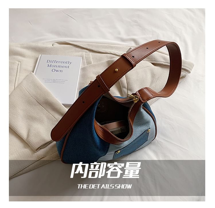 Two Tone Denim Shoulder Bag SpreePicky