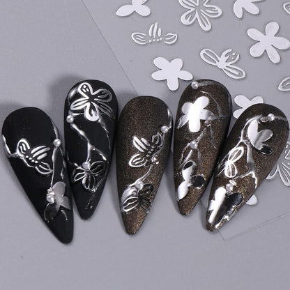 Leaf Metallic Nail Art Stickers SpreePicky