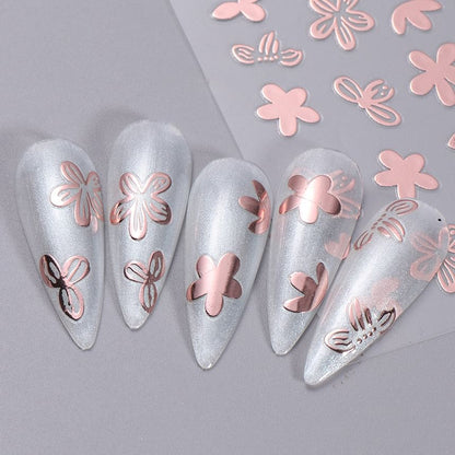 Leaf Metallic Nail Art Stickers SpreePicky