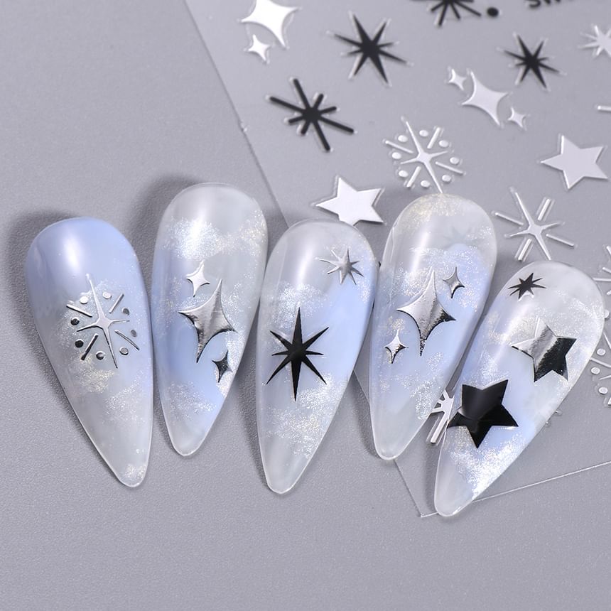 Leaf Metallic Nail Art Stickers SpreePicky