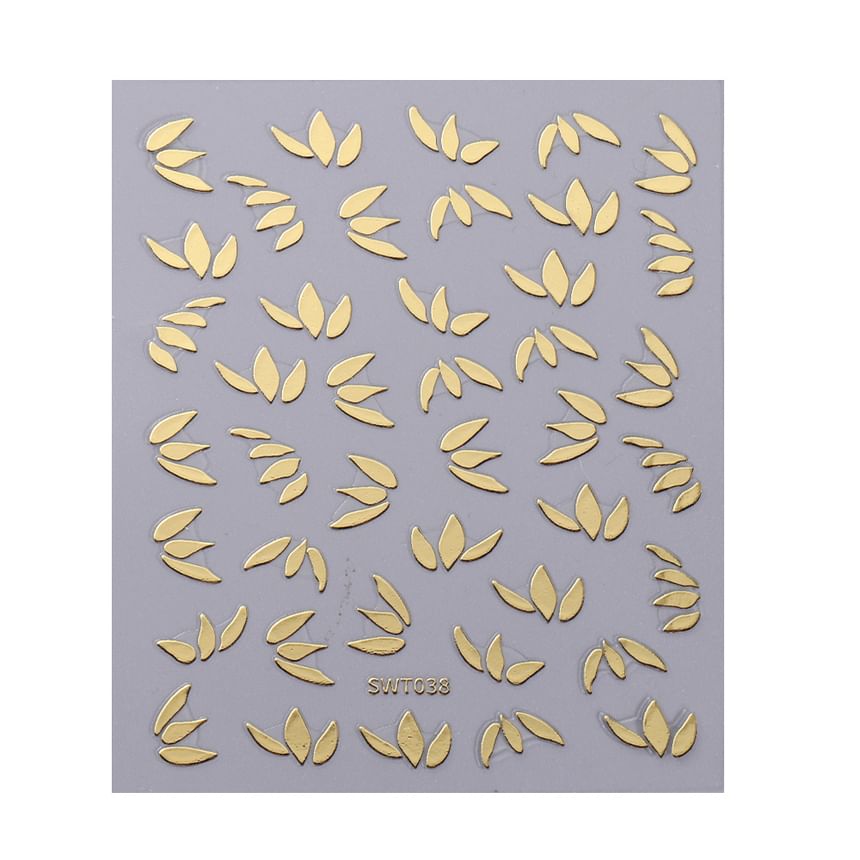 Leaf Metallic Nail Art Stickers SpreePicky