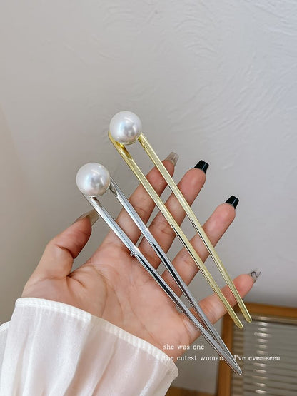 Faux Pearl Alloy Hair Stick SpreePicky