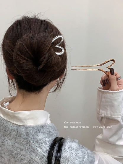 Heart Alloy Hair Stick SpreePicky