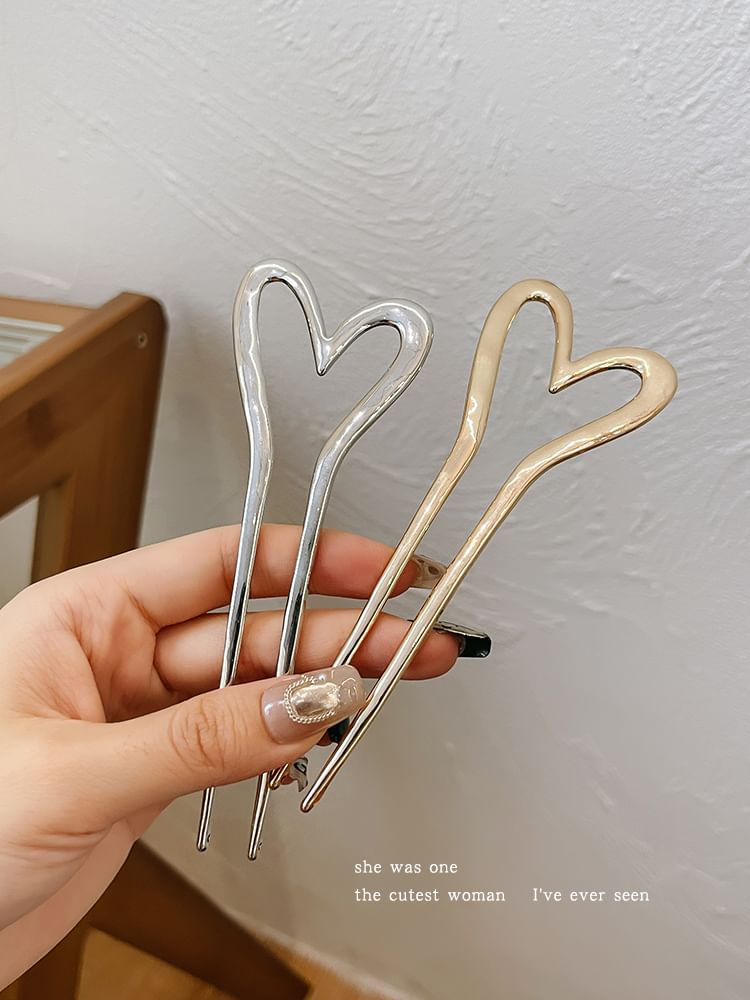 Heart Alloy Hair Stick SpreePicky