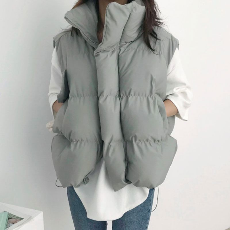 Collared Puffer Vest SpreePicky