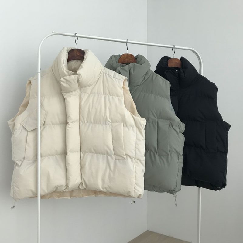 Collared Puffer Vest SpreePicky