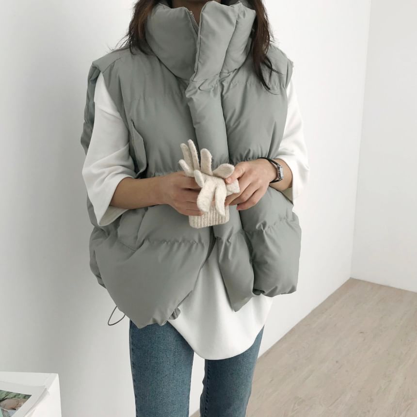 Collared Puffer Vest SpreePicky