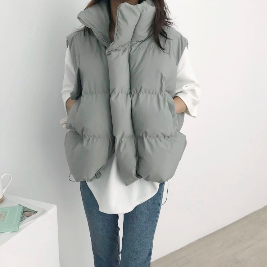 Collared Puffer Vest SpreePicky