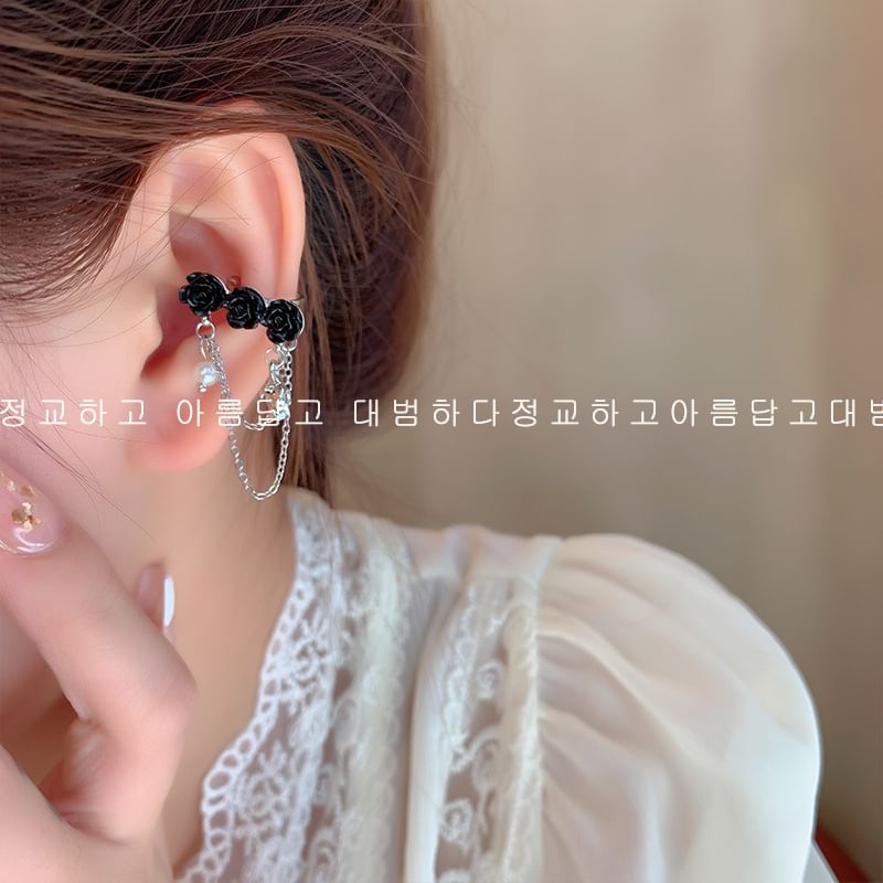 Floral Alloy Ear Cuff SpreePicky