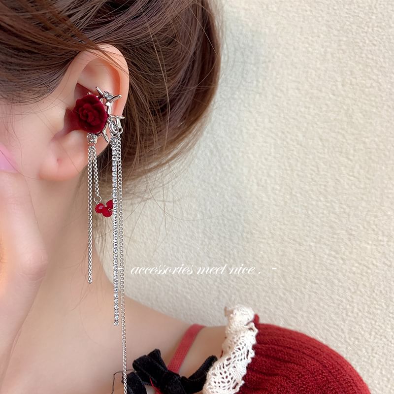 Floral Alloy Ear Cuff SpreePicky