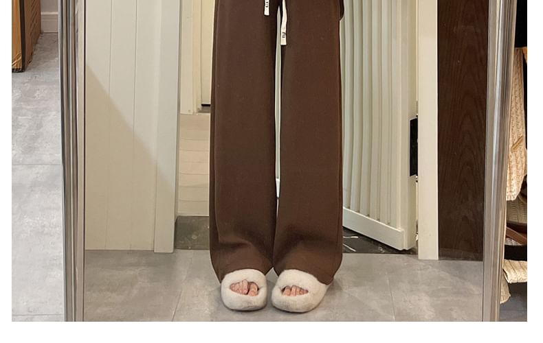 Corduroy High Waist Drawstring Wide Leg Pants SpreePicky