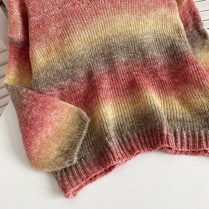 V-Neck Gradient Sweater mySite