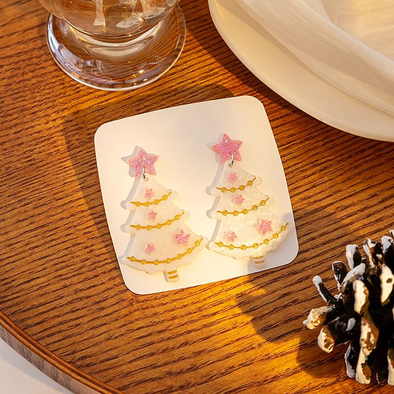 Christmas Tree Resin Drop Earring SpreePicky