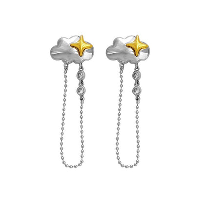 Cloud Rhinestone Stud Earring SpreePicky