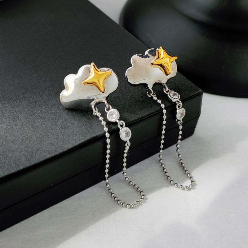 Cloud Rhinestone Stud Earring SpreePicky