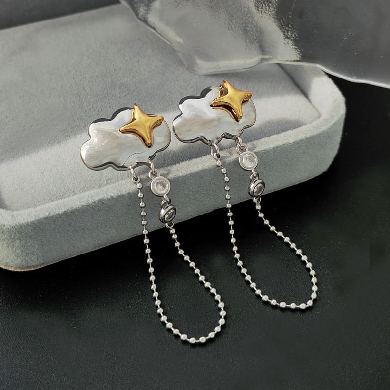 Cloud Rhinestone Stud Earring SpreePicky