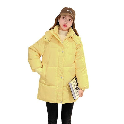 Plain Hooded Padded Zip Jacket SpreePicky