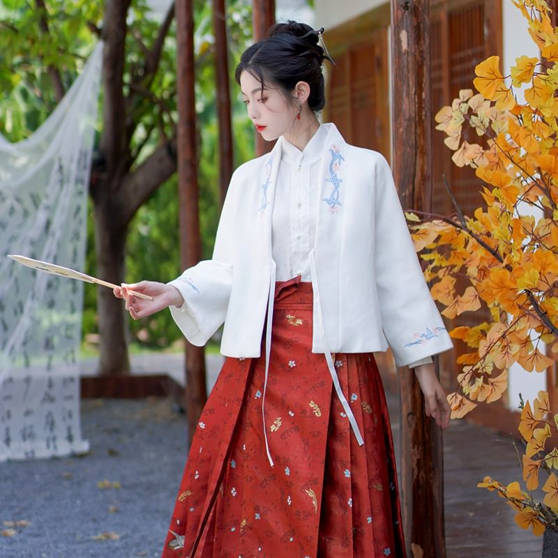 Floral Embroidered Hanfu Jacket SpreePicky