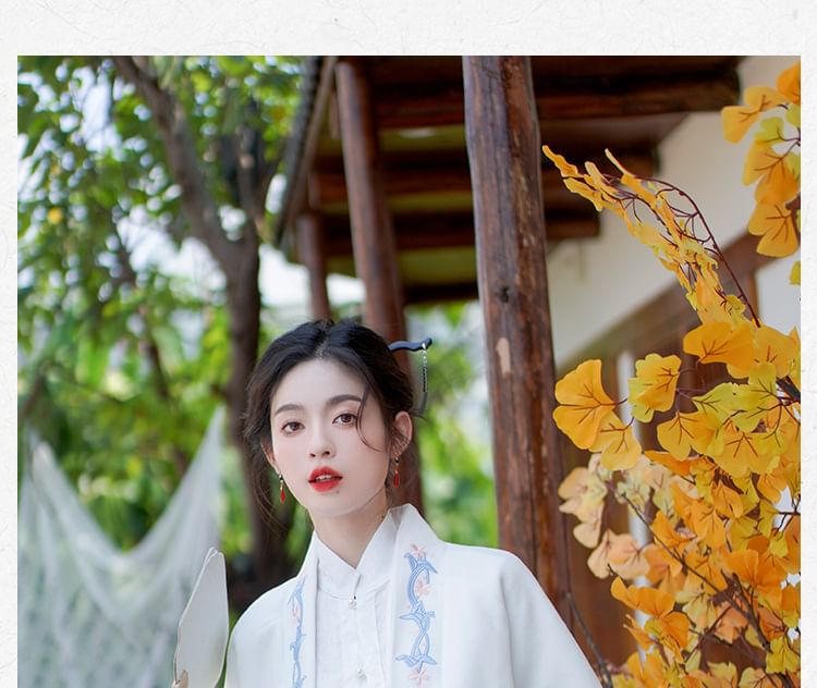 Floral Embroidered Hanfu Jacket SpreePicky