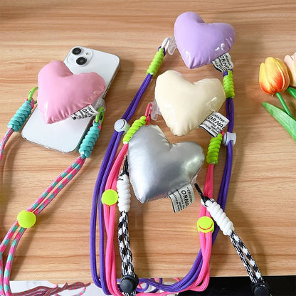 Heart Padded Clip On Phone Lanyard SpreePicky