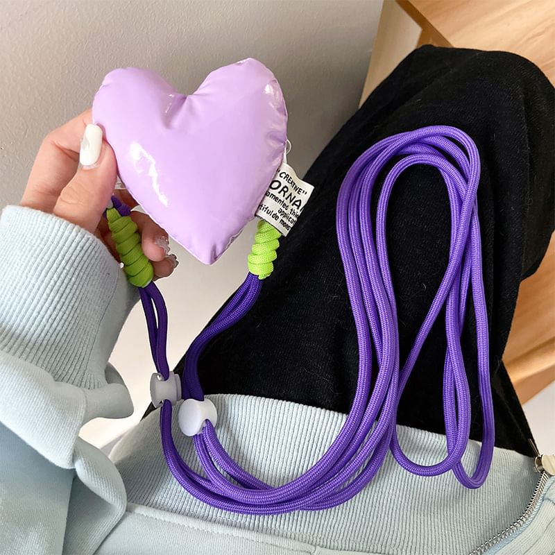 Heart Padded Clip On Phone Lanyard SpreePicky