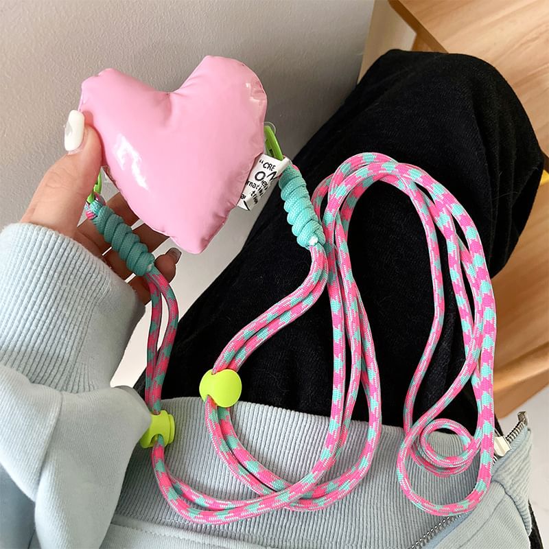 Heart Padded Clip On Phone Lanyard SpreePicky