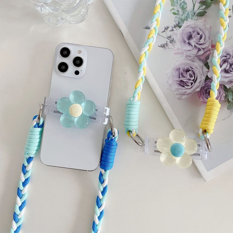 Floral Clip On Phone Lanyard SpreePicky