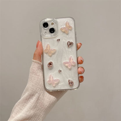 Butterfly Heart Rhinestone Phone Case SpreePicky