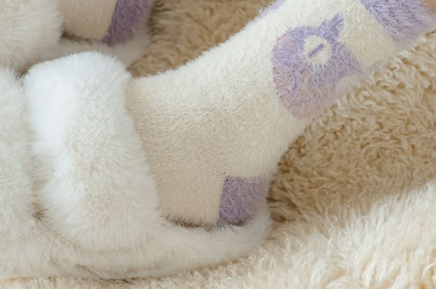 Patterned Fluffy Short Socks Set SpreePicky