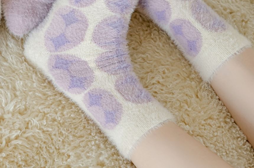 Patterned Fluffy Short Socks Set SpreePicky