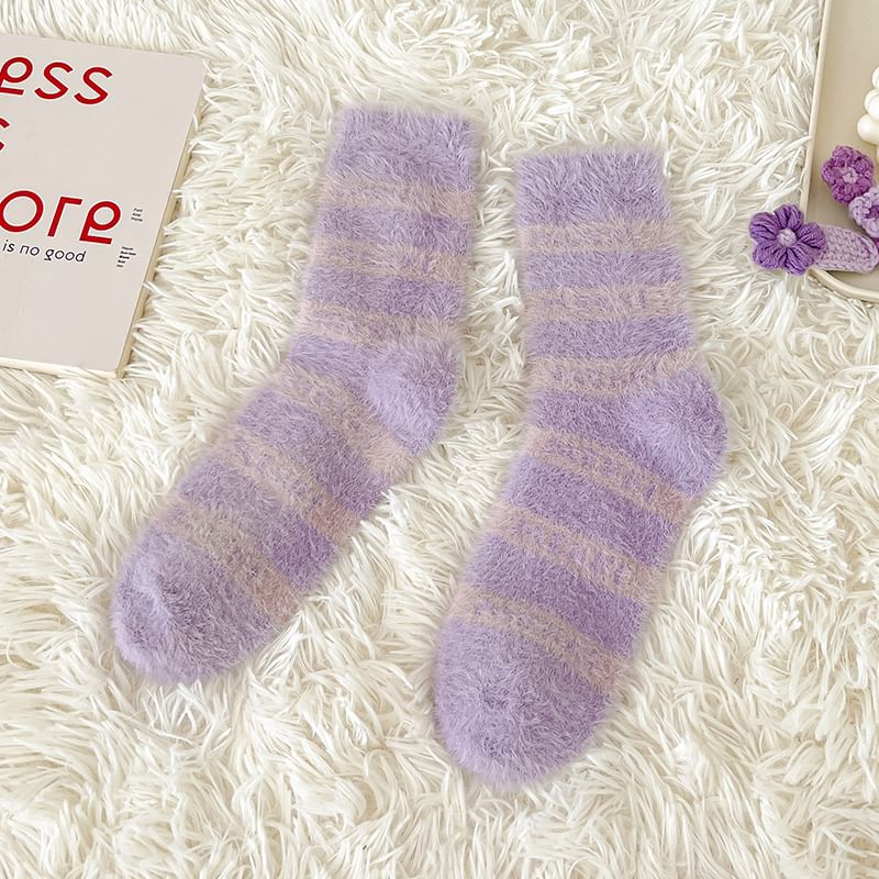 Patterned Fluffy Short Socks Set SpreePicky