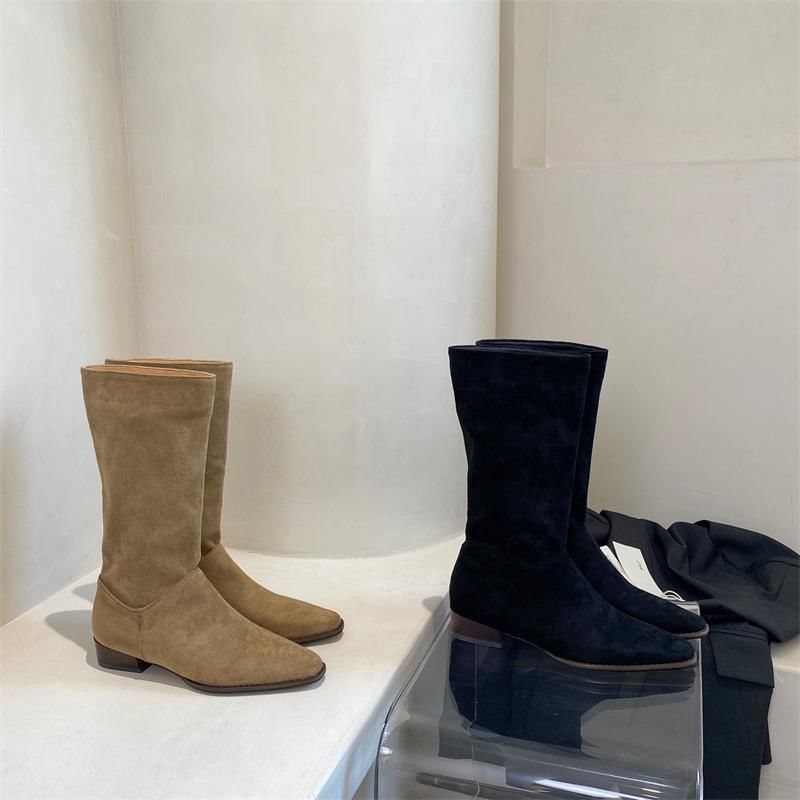 Wide-Calf Pointy Toe Short Boots SpreePicky