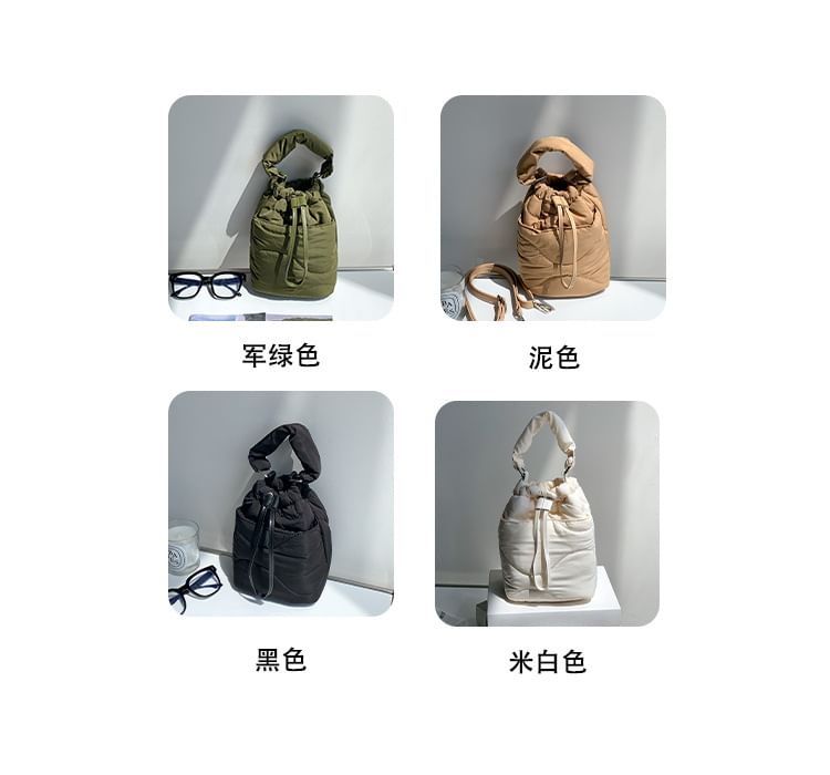 Plain Padded Drawstring Bucket BAg SpreePicky