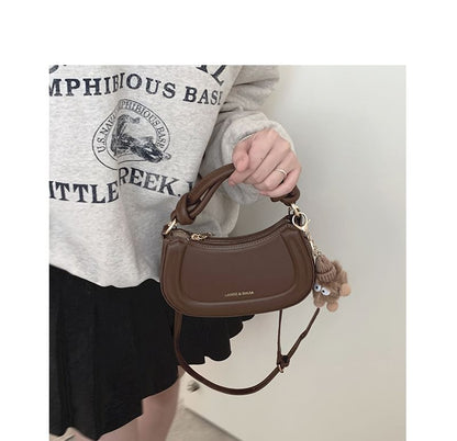 Top Handle Faux Leather Crossbody Bag SpreePicky