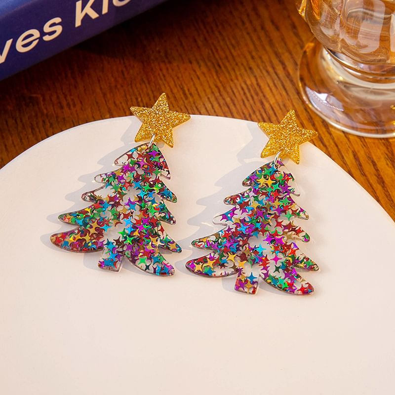 Christmas Star Drop Earring SpreePicky