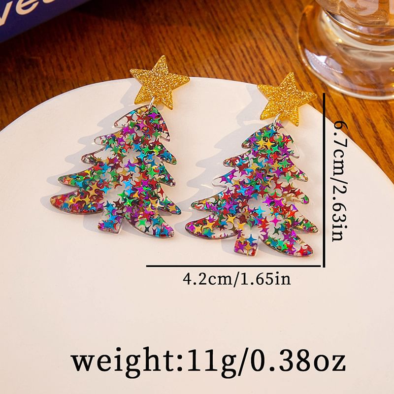 Christmas Star Drop Earring SpreePicky