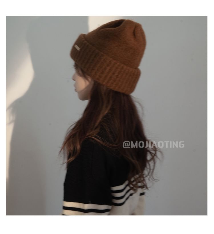 Plain Knit Beanie SpreePicky